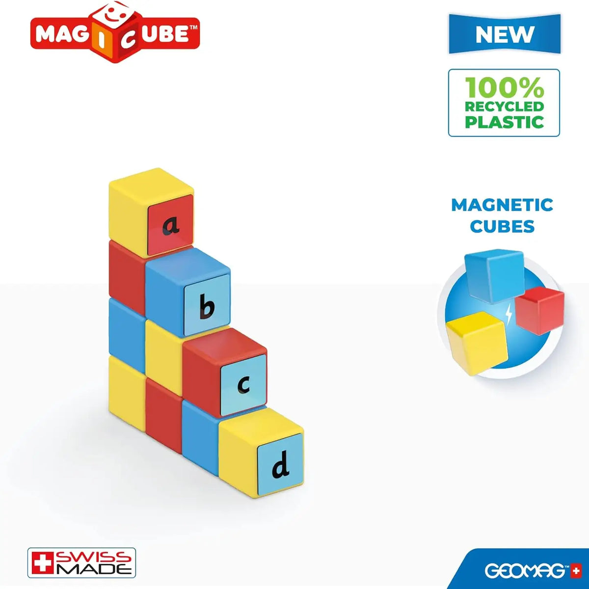 GEOMAGWORLD USA Geomag™ Magicube Learning Words 55 Piece Stem Building Set