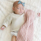 Saranoni Waffle Knit Mini Blanket - Rosette