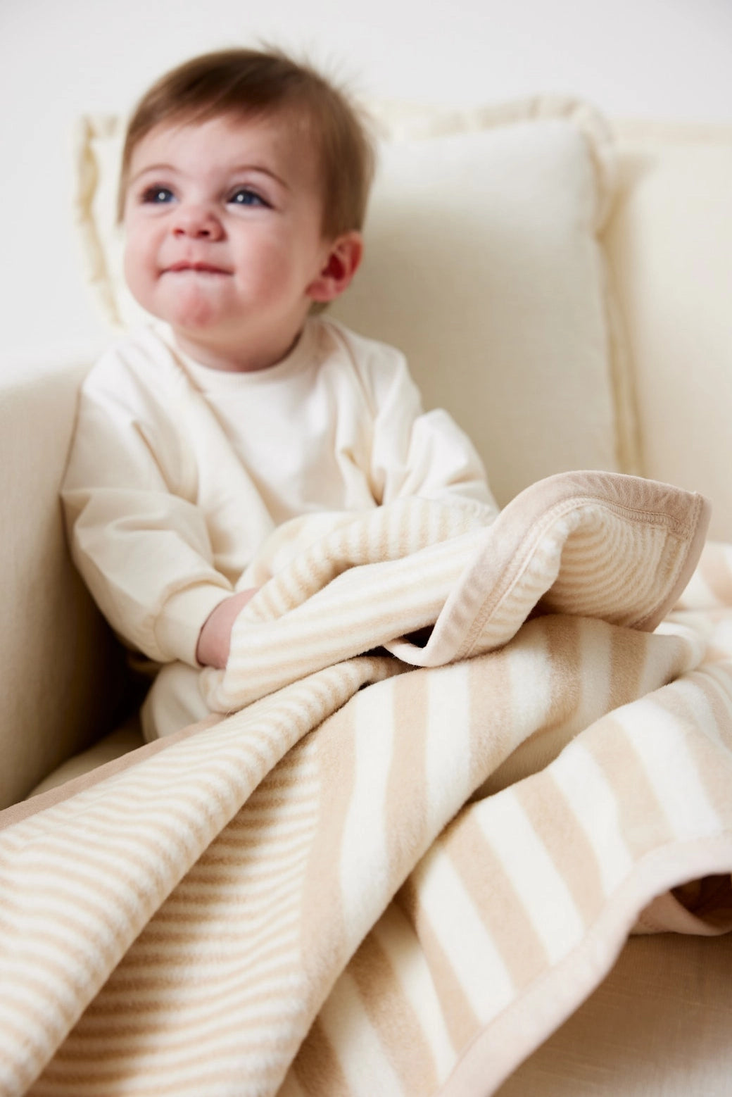 ChappyWrap Sweet Pea Stripe Oak Mini Blanket