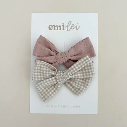 Emi Lei Alligator Clip Bow Set
