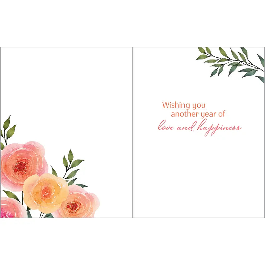 Gina B Designs Anniversary Greeting Card - Big Blooms