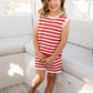 Mebie Baby Red Stripe Knit Short Tank Set