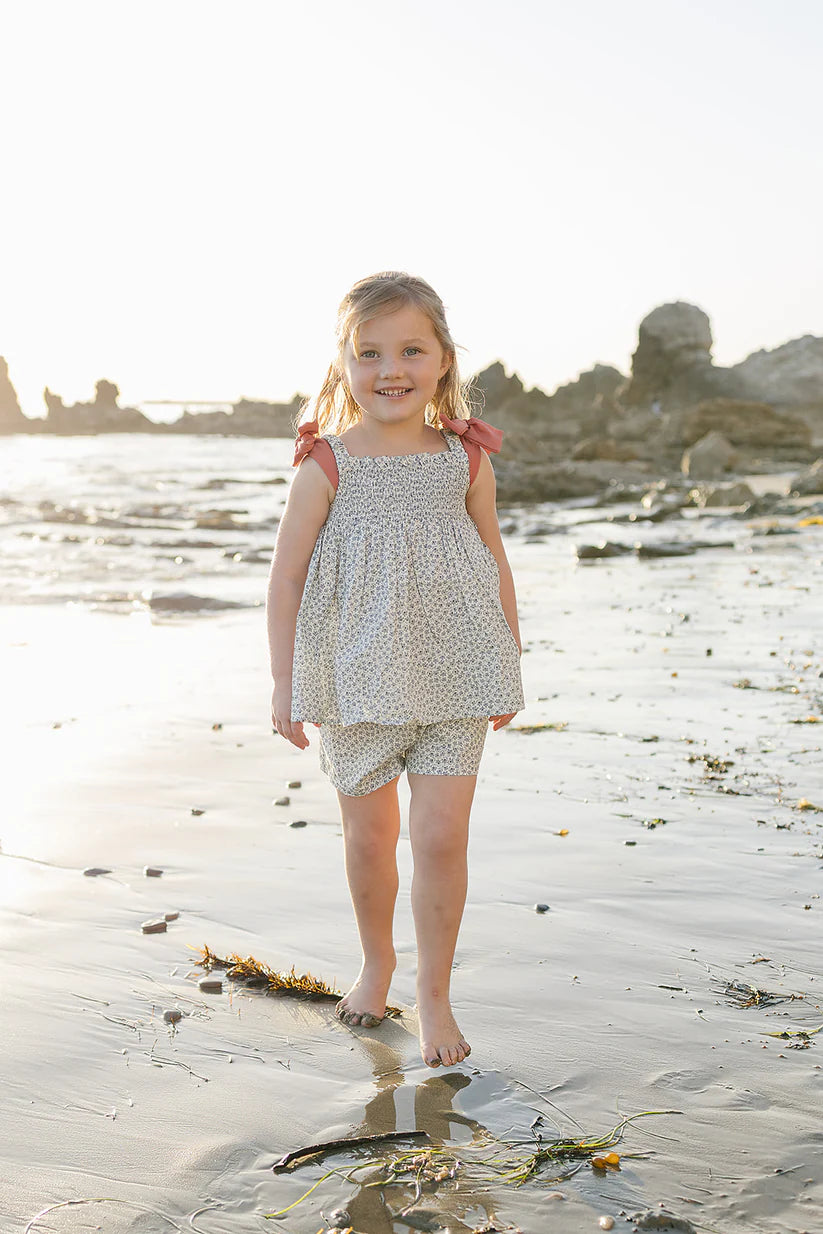 Mebie Baby Blossom Tank Short Set