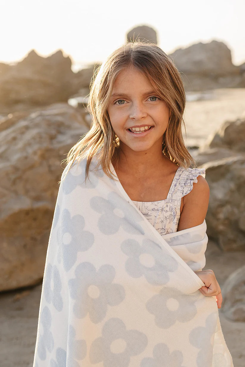Mebie Baby Hooded Beach Towel - Coastal Floral