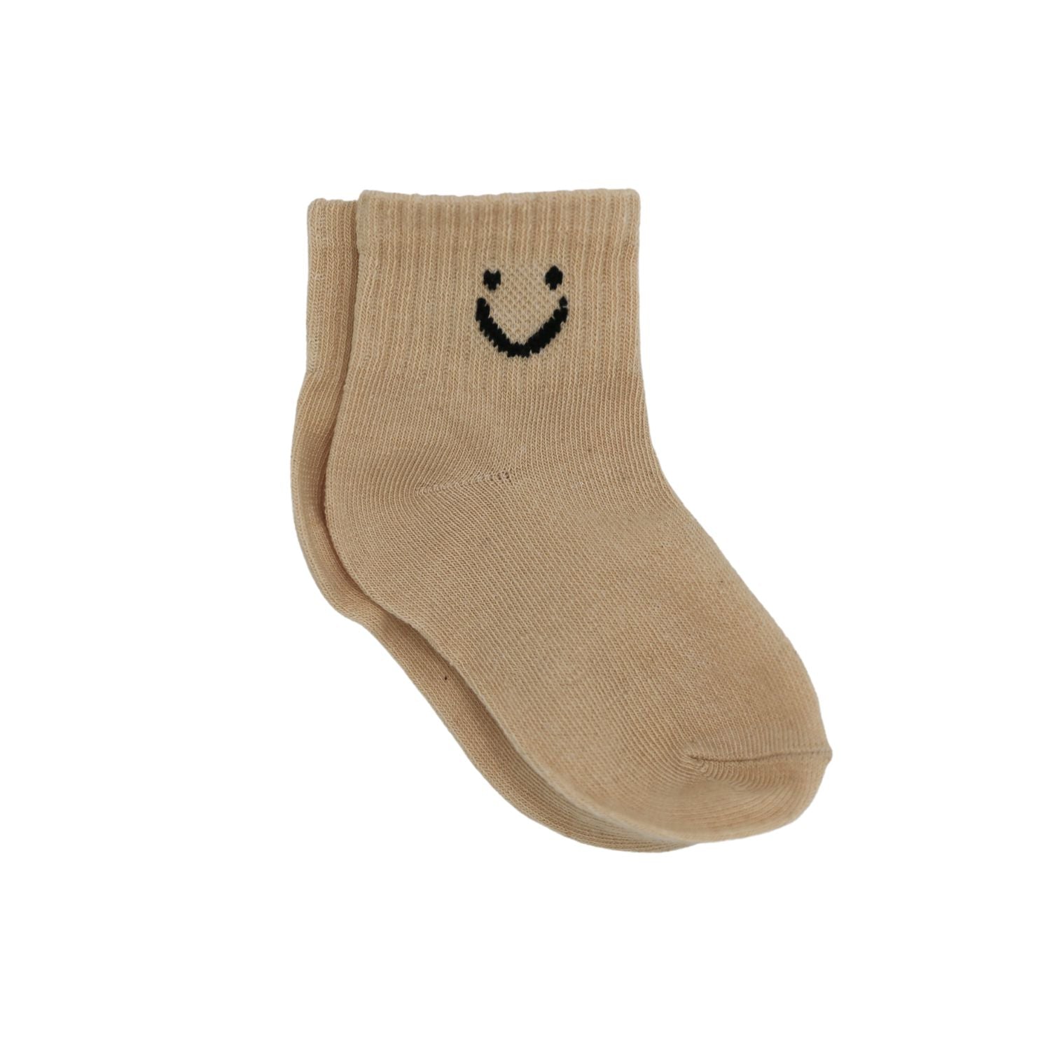 The Baby Cubby Smile Expression Socks - Taupe