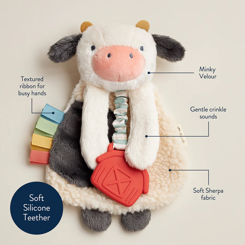 Itzy Ritzy Itzy Lovey Plush And Teether Toy - Carmen the Cow