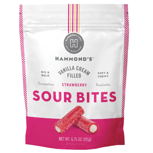Hammonds Candies Sweet & Sour Candy - Strawberry w/ Vanilla Cream