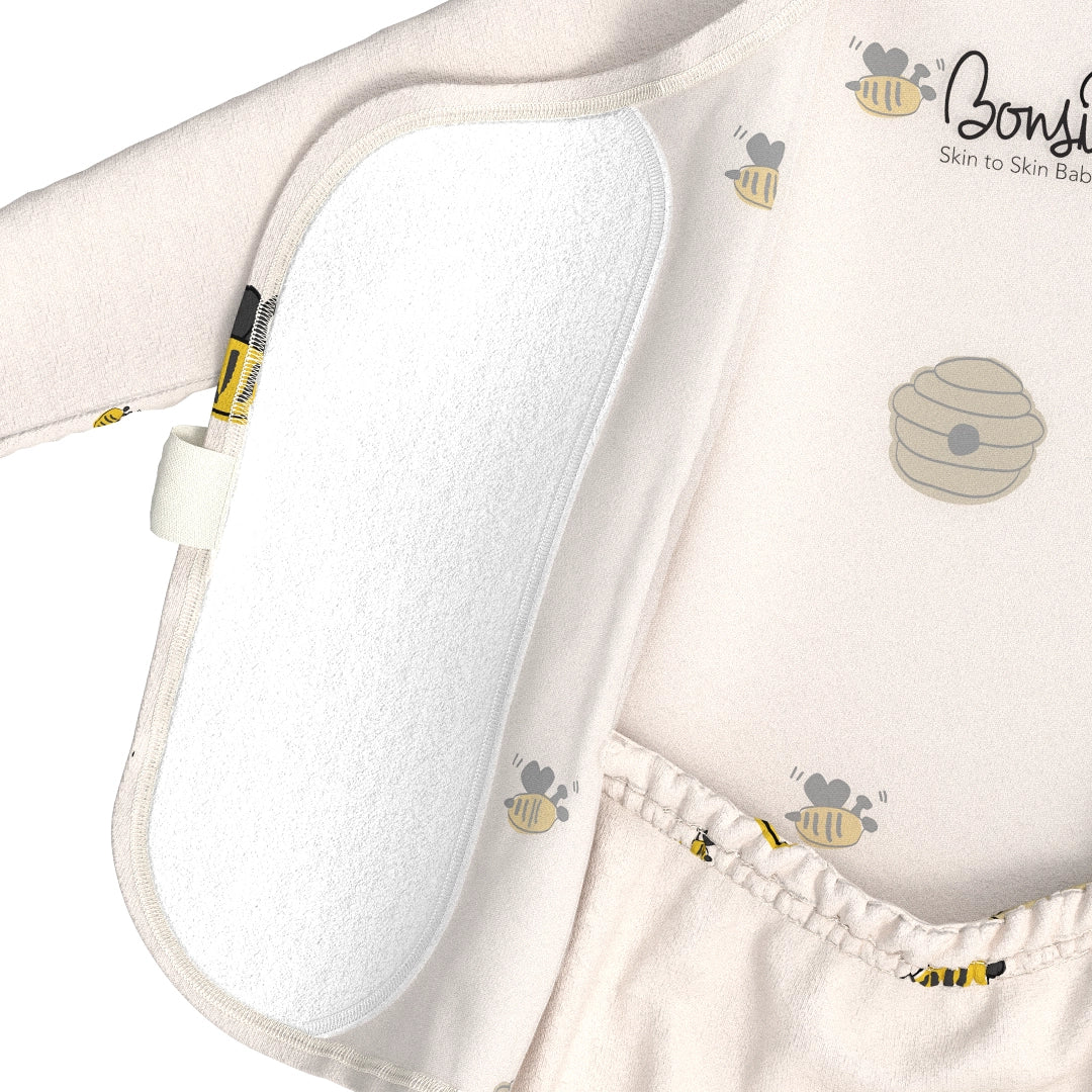 Bonsie Skin to Skin Babywear Footie - Bees & Honey