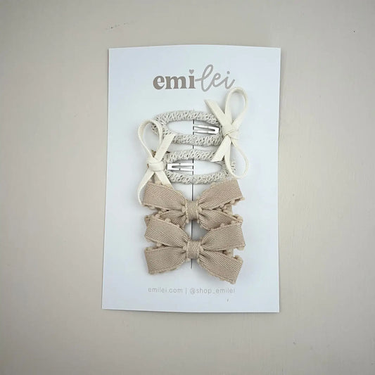 Emi Lei Pigtail Hair Clips - Set of 4