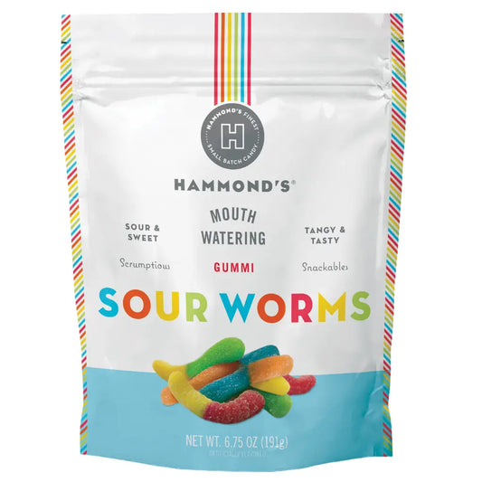 Hammonds Candies Sweet & Sour Candy - Gummi Worms