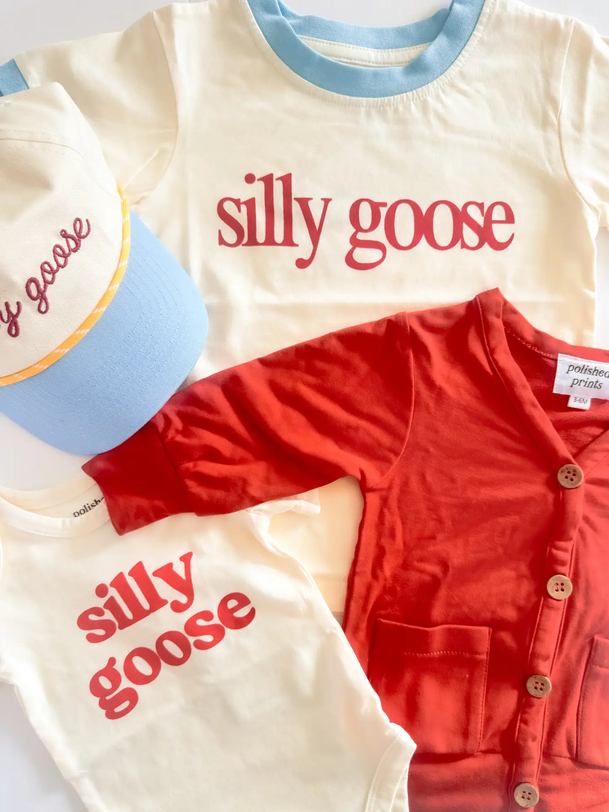 Polished Prints Silly Goose Kids Ringer T-Shirt