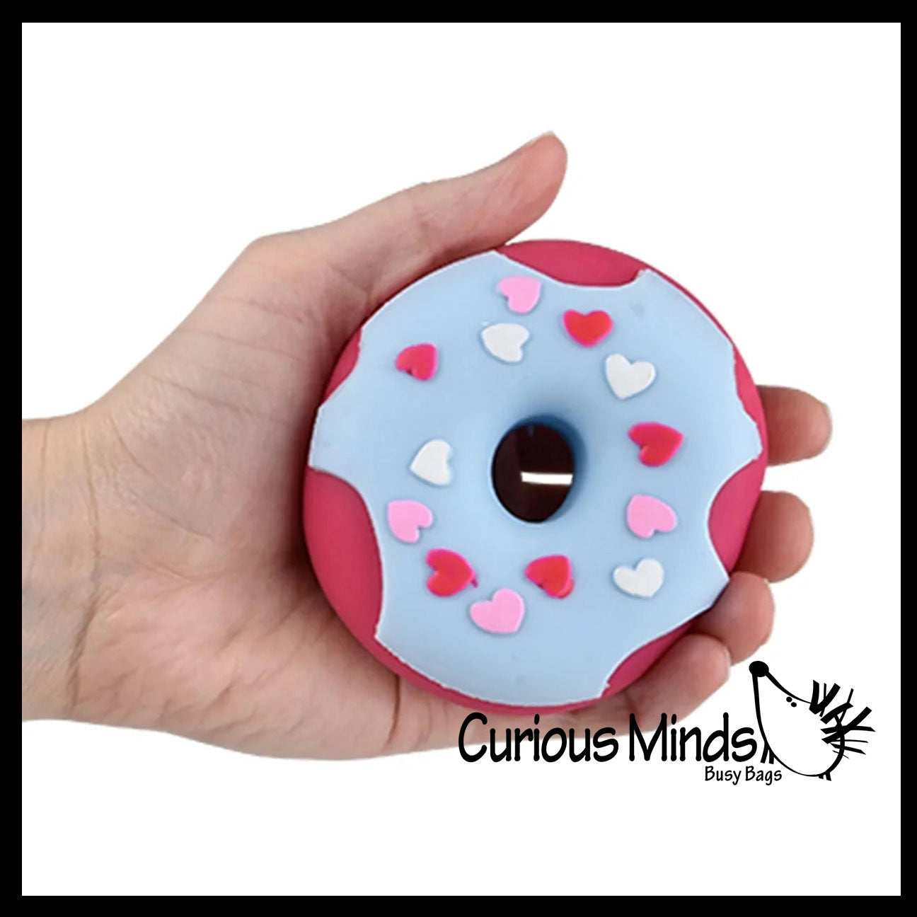 Curious Minds Toys Heart Sprinkle Donut Soft Doh Filled Stretch Ball Assortment