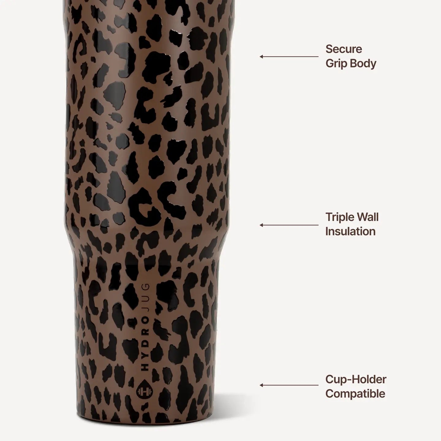 HydroJug Brown Leopard 40 Oz Sport Water Bottle