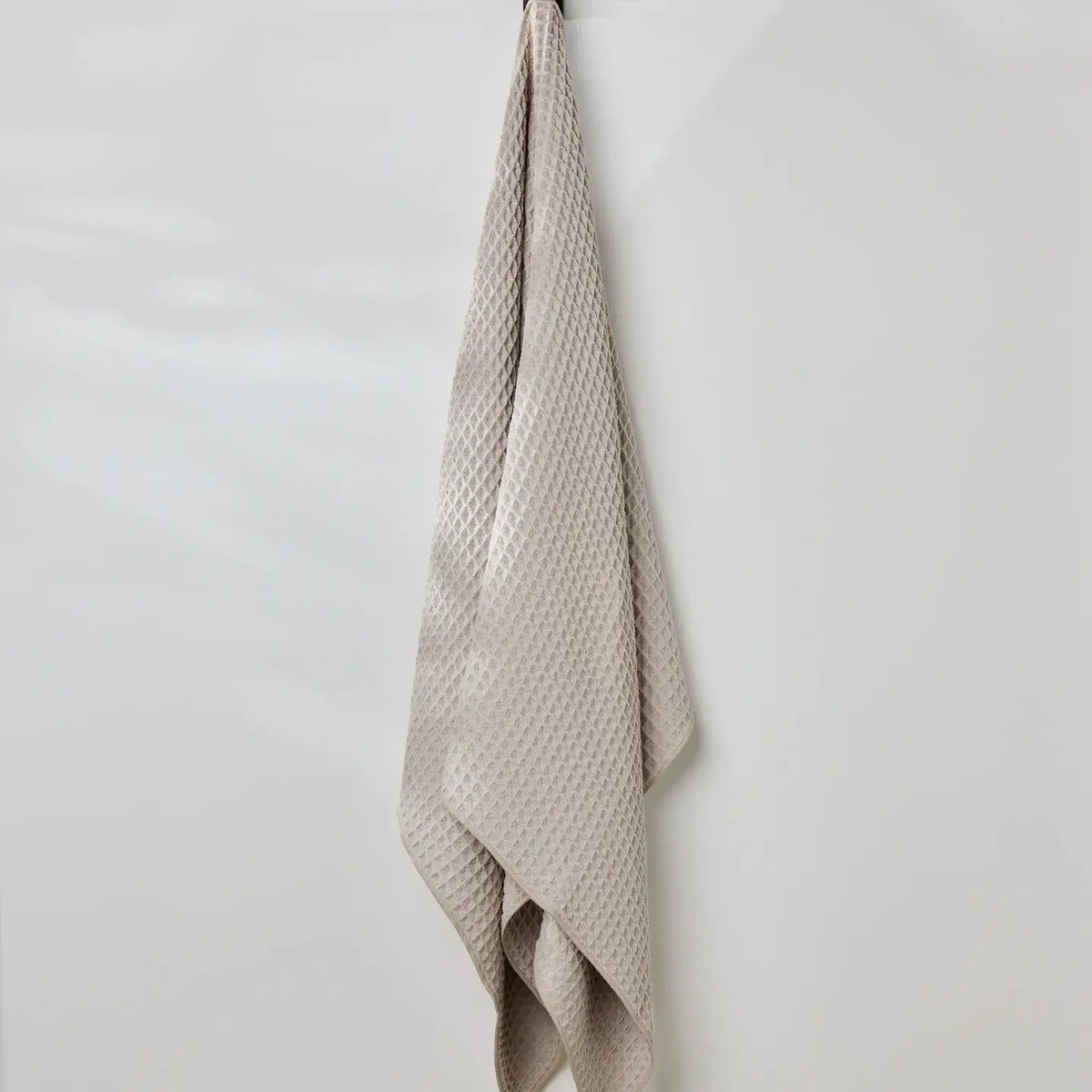 Geometry Taupe Waffle Bath Towel