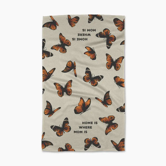 Geometry Love U Mom Tea Towel