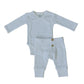 Mebie Baby Blue Stripe Pointelle Layette Set