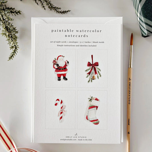 Emily Lex Studio Classic Christmas Paintable Notecard