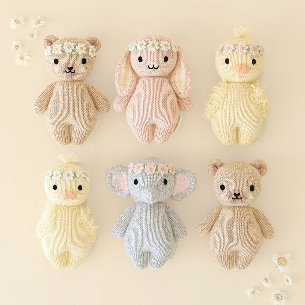 Cuddle and Kind Blush Floral Baby Elephant