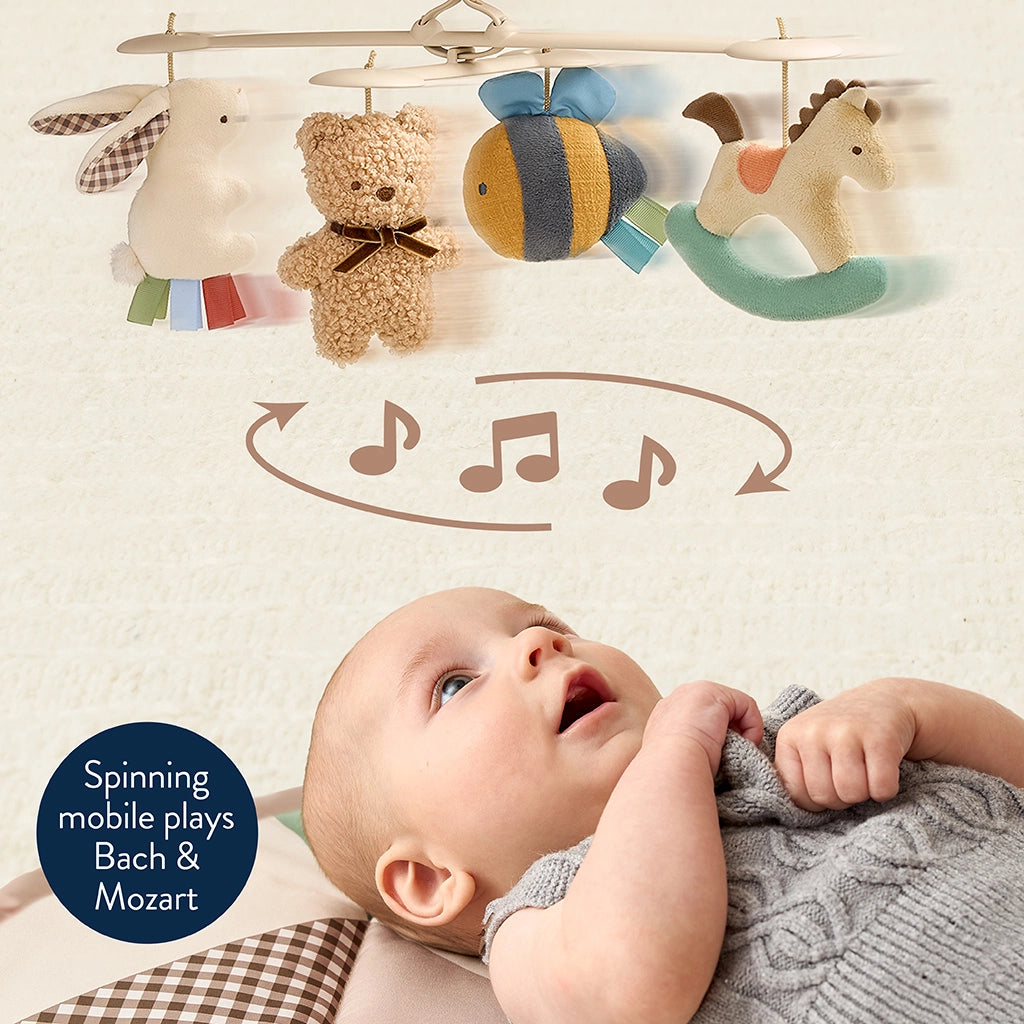 Itzy Ritzy Music & Motion Activity Gym with 4 Plush Toys