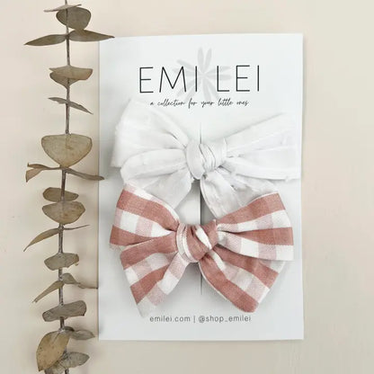 Emi Lei Alligator Clip Bow Set