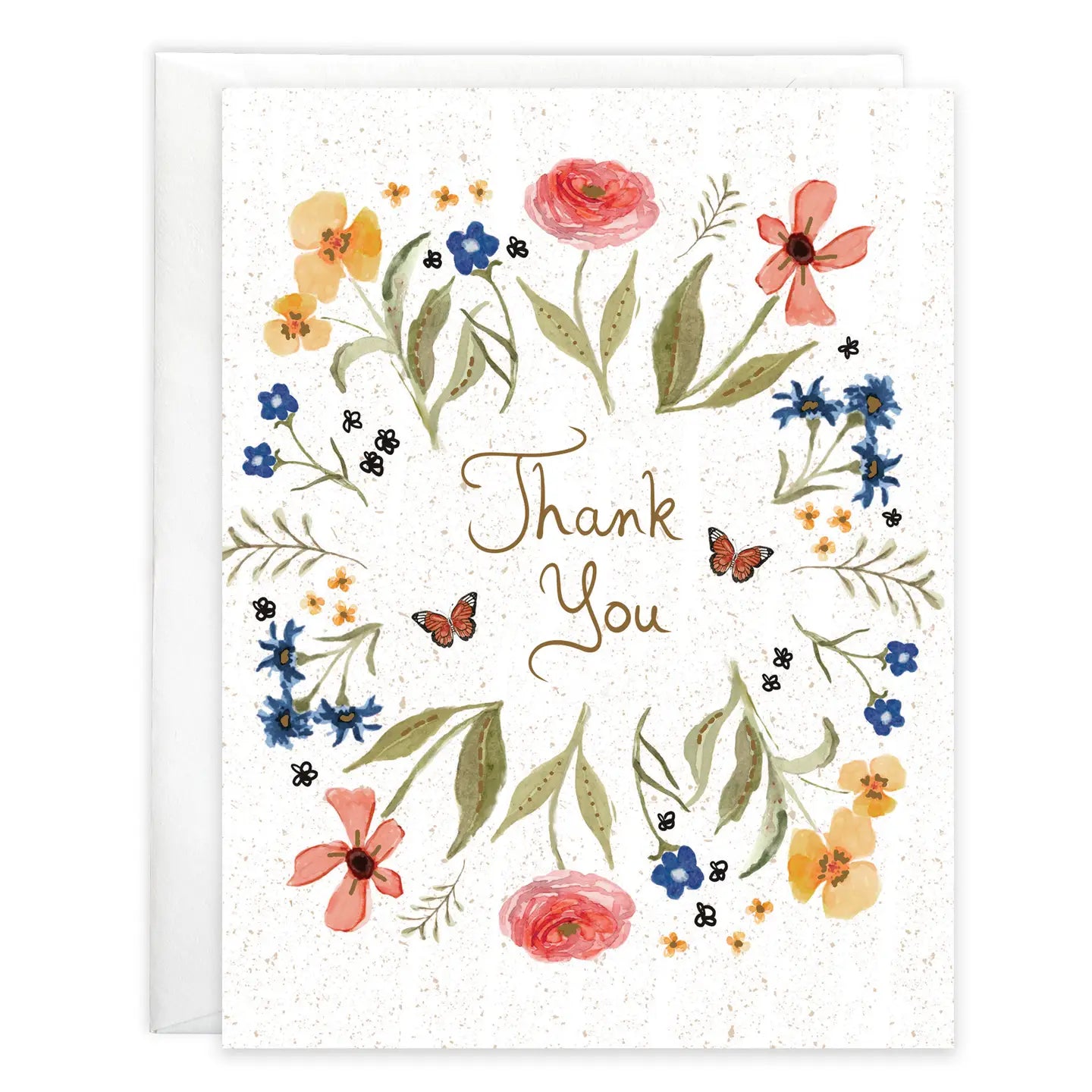 Gina B Designs Thank You Greeting Card - Flowers All Around