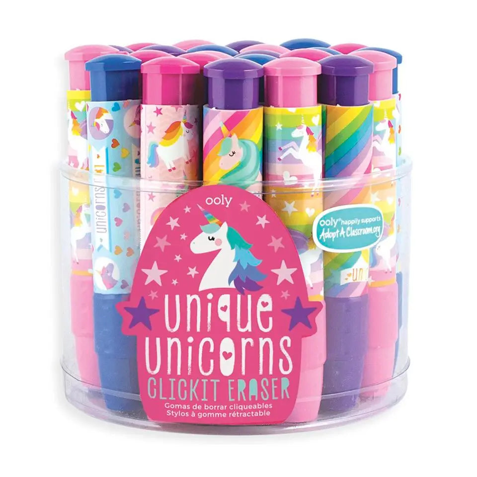 OOLY Unique Unicorns: Clickit Erasers (Assortment)