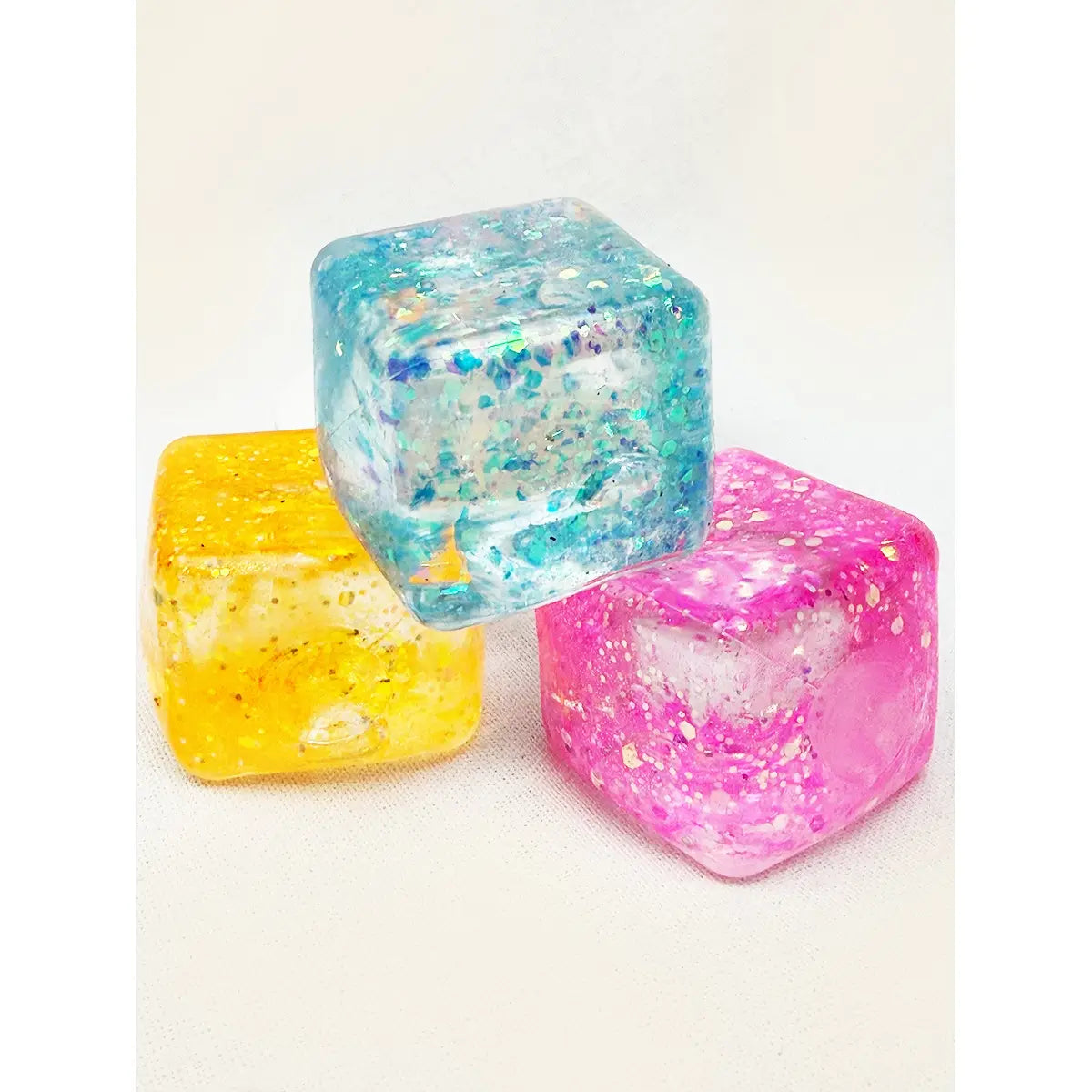 Love and Repeat Viral Glitter Ice Cube Squishy Toy - Assortment - 1 Piece