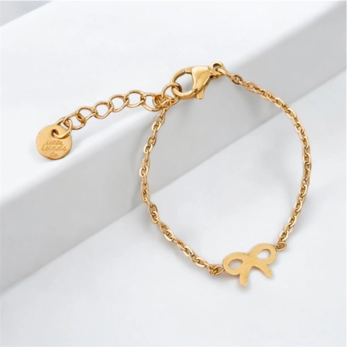 LittleLundsCo Baby and Mom Gold Bow Bracelet