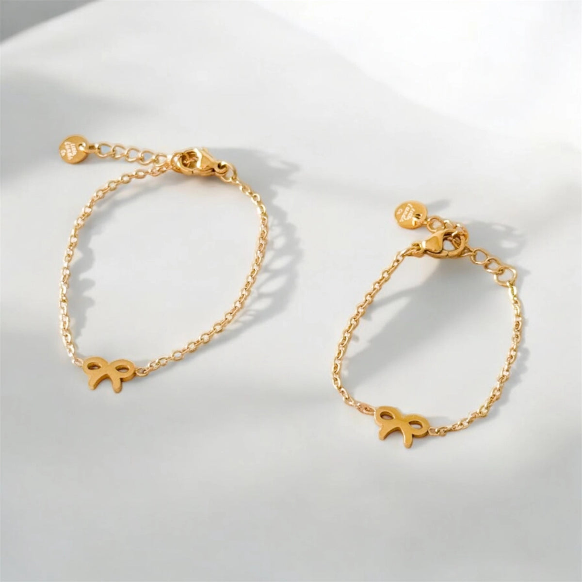 LittleLundsCo Baby and Mom Gold Bow Bracelet