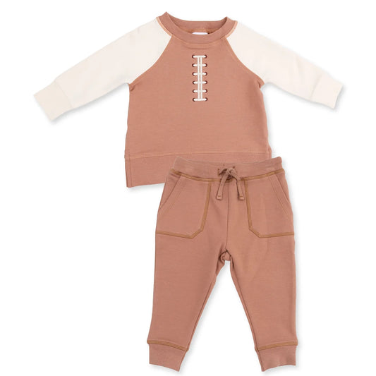 Angel Dear Football Laces - Raglan Sweatshirt and Jogger Set