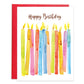 Gina B Designs Birthday Greeting Card - Watercolor Candles