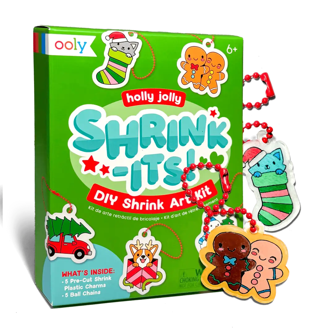 OOLY Mini Shrink-Its! Diy Shrink Art Kit - Holly Jolly