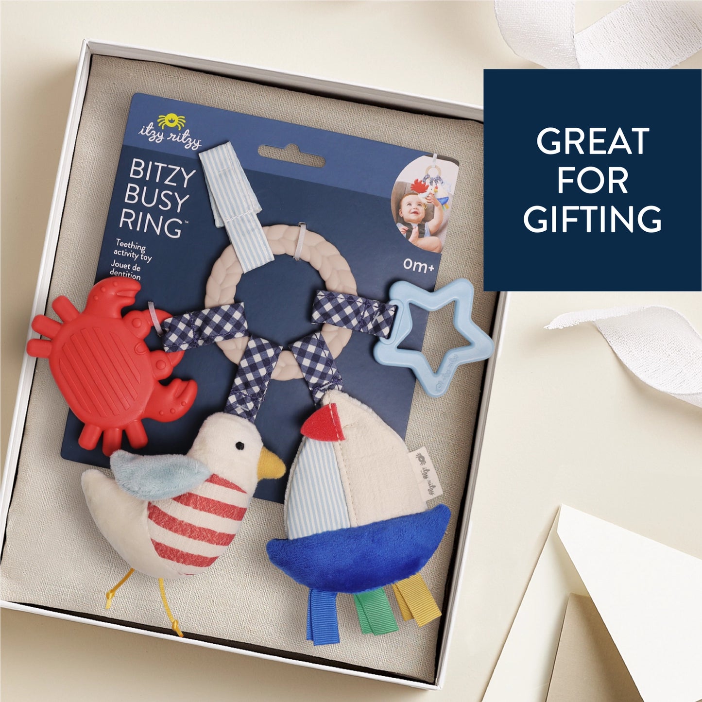 Itzy Ritzy Nautical Bitzy Busy Ring - Sea