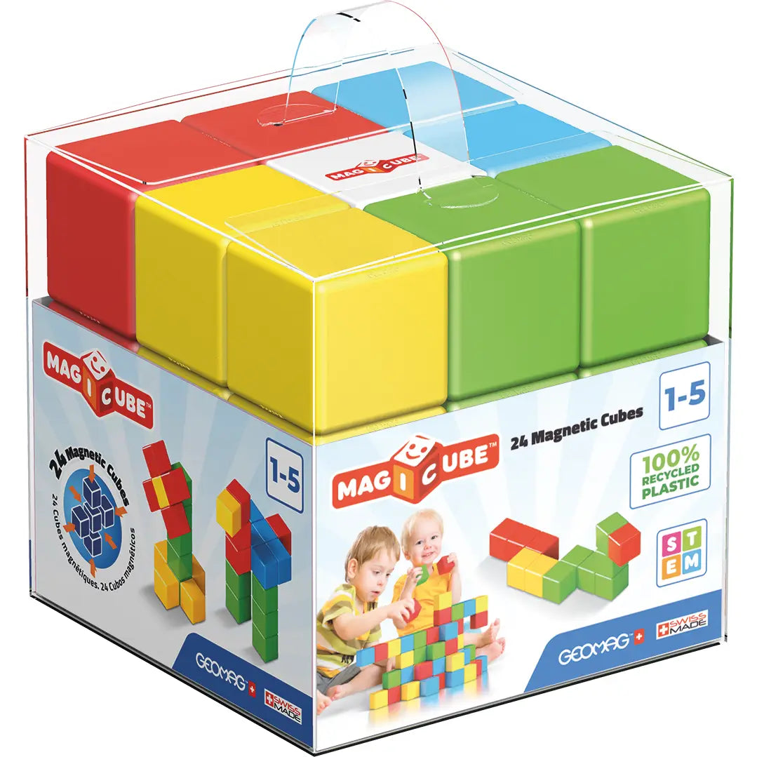 GEOMAGWORLD USA Geomag™ Magicube Crystal 24 Piece Magnetic Cube Set