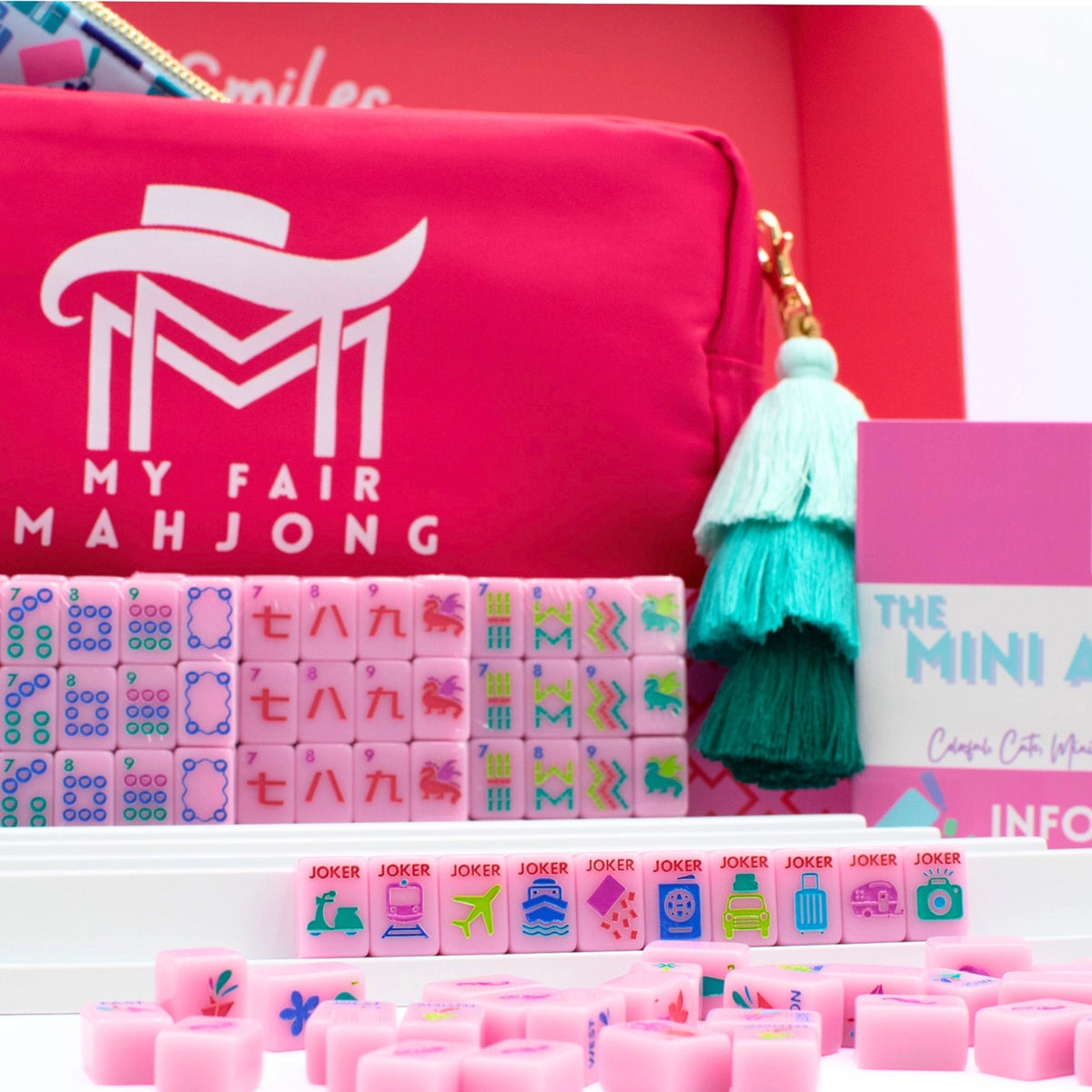 My Fair Mahjong Mini Travel Mahjong Set - Mini Anywhere Series - Pink