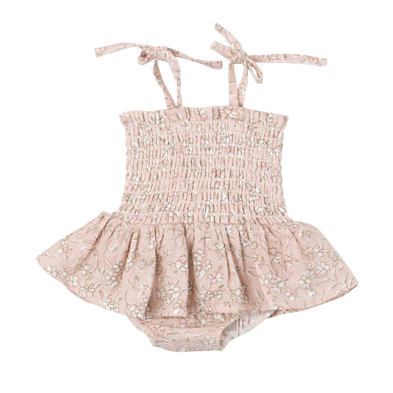 Angel Dear Muslin Smocked Bubble with Skirt - Baby's Breath Floral