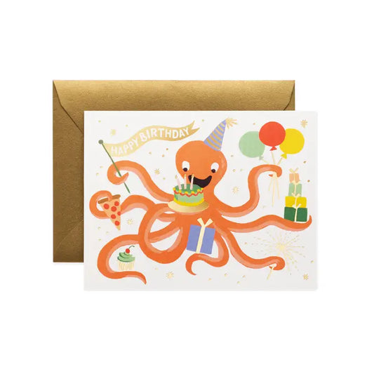 Rifle Paper Co Octopus Birthday Card