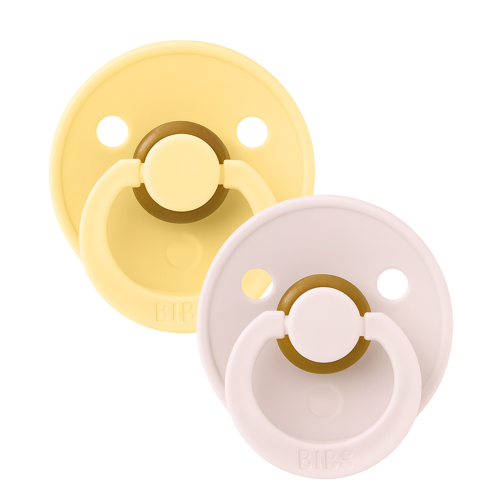 BIBS BIBS Colour 2-Pack Pacifier Set - Pale Butter/ Petal