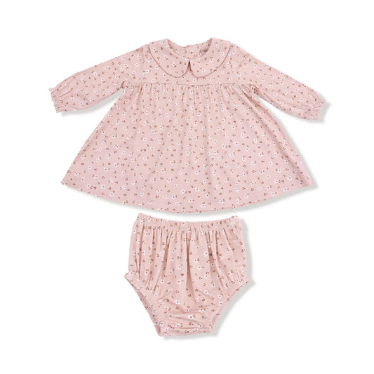 Angel Dear Muslin Peter Pan Collar Dress and Diaper Cover - Carrie Floral