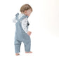 Angel Dear Corduroy Front Snap Ruffle Overall - Quarry