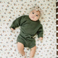 Mebie Baby Cream Floral Muslin Crib Sheet