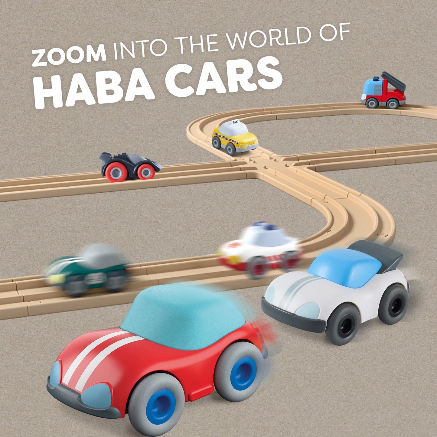HABA USA Haba Cars White Speedster with Momentum Motor
