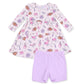 Angel Dear Football Cheer - Twirly Long Sleeve Dress with Bike Short