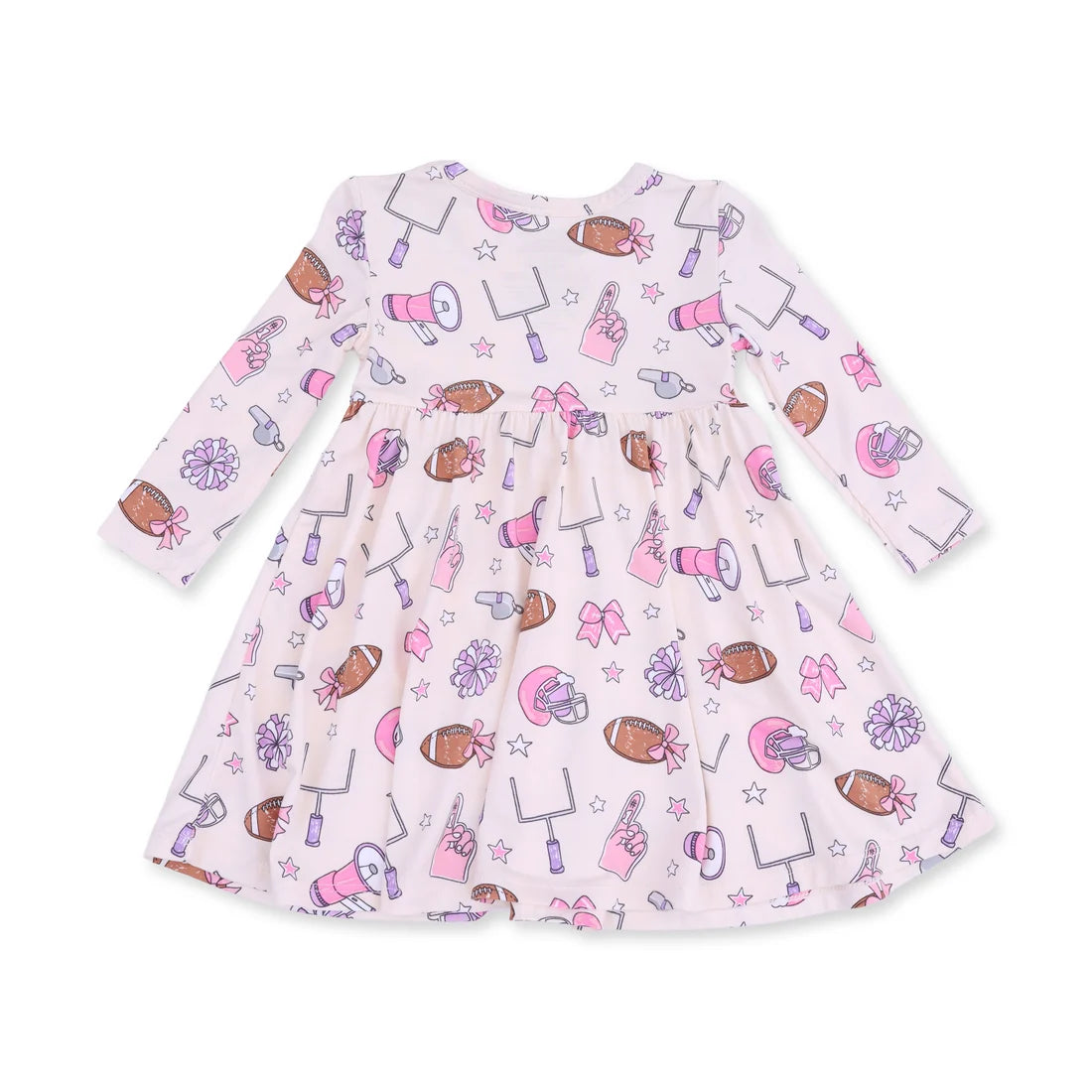 Angel Dear Football Cheer - Twirly Long Sleeve Dress with Bike Short