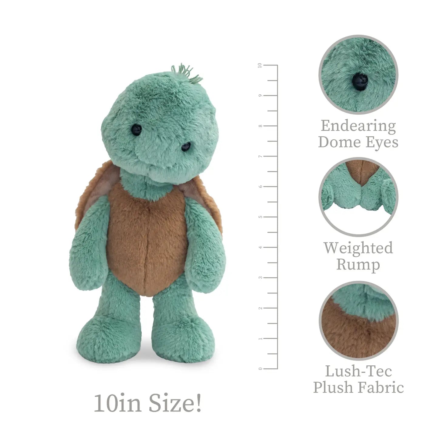 Beverly Hills Teddy Bear Company World Softest Plush Lushee 10 Inch - Toddy Turtle