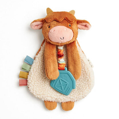 Itzy Ritzy Itzy Lovey Plush And Teether Toy - Highland Cow