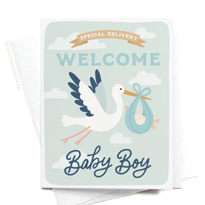 Easyhand Goods Special Delivery Welcome Baby Greeting Card