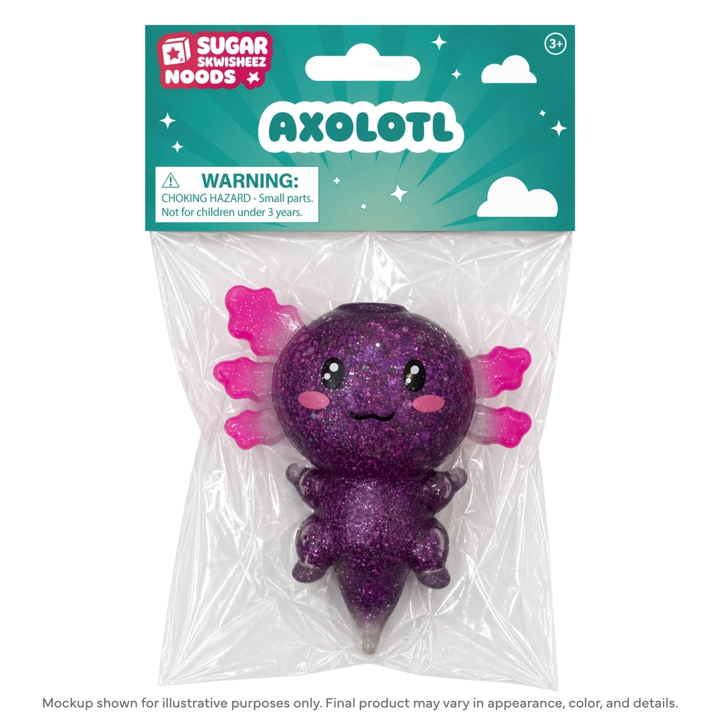 Toysmith Sugar Skwisheez Noods Axolotl Assortment