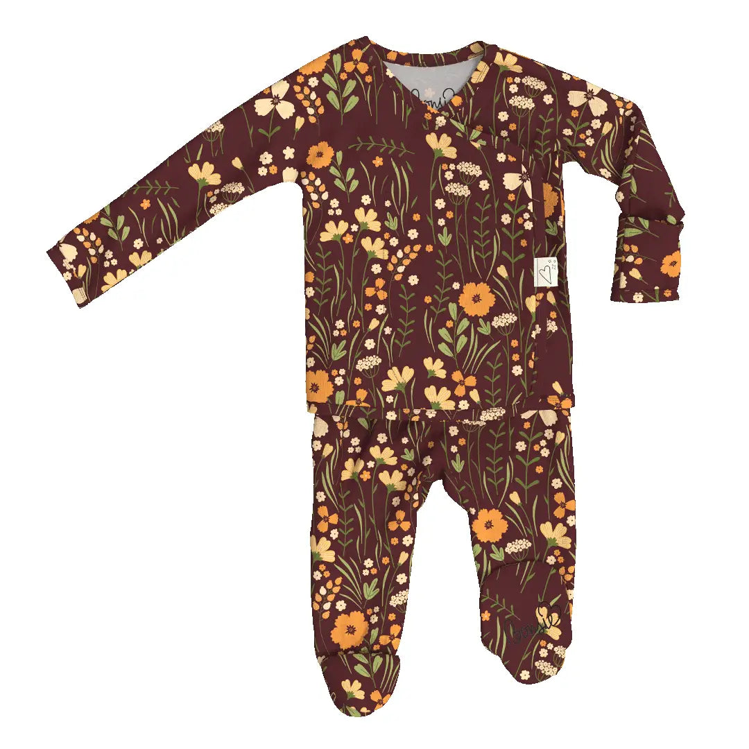 Bonsie Skin to Skin Babywear Footie - Autumn Meadow