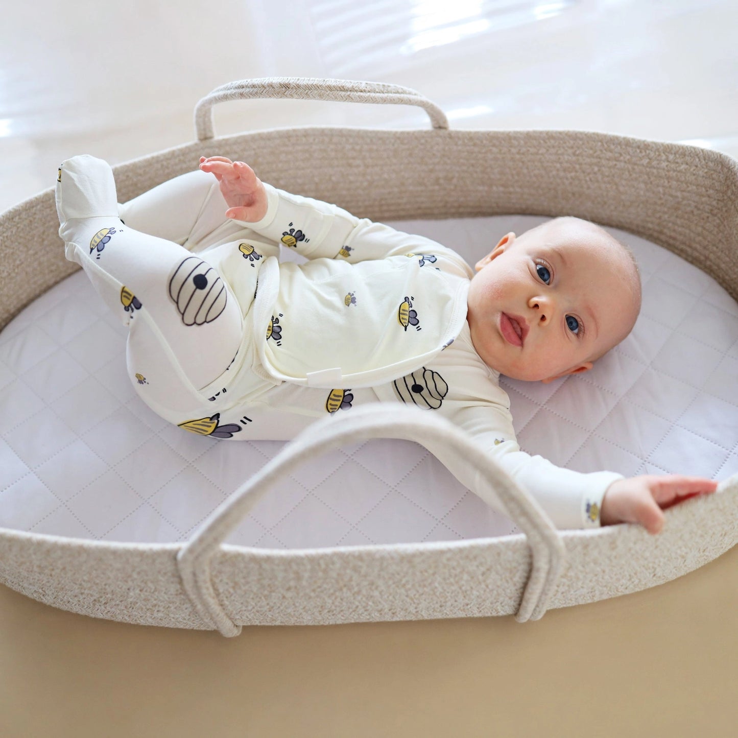 Bonsie Skin to Skin Babywear Footie - Bees & Honey